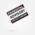 Parental Advisory Explicit Content Warning Royalty Free Stock Photo