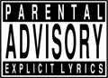 Parental advisory explicit lyrics Royalty Free Stock Photo
