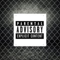Parental advisory label printed on poster Royalty Free Stock Photo