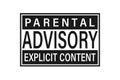 Parental advisory label text. Icon vector flat Royalty Free Stock Photo