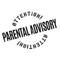 Parental Advisory rubber stamp Royalty Free Stock Photo