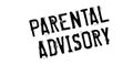 Parental Advisory rubber stamp Royalty Free Stock Photo