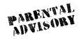 Parental Advisory rubber stamp Royalty Free Stock Photo