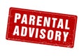 Parental advisory rubber stamp Royalty Free Stock Photo