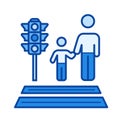 Parental care line icon.