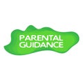 PARENTAL GUIDANCE stamp isolated on white Royalty Free Stock Photo