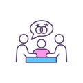 Parental involvement in sex education RGB color icon