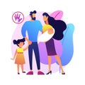 Parental responsibility abstract concept vector illustration.