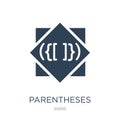 parentheses grouping icon in trendy design style. parentheses grouping icon isolated on white background. parentheses grouping