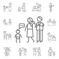 Parenthood, baby speaking icon. Family life icons universal set for web and mobile