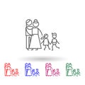 Parenthood, children multi color icon. Simple thin line, outline of family life icons for ui and ux, website or mobile
