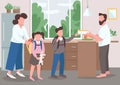 Parenthood flat color vector illustration