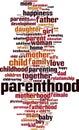 Parenthood word cloud Royalty Free Stock Photo