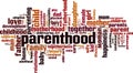 Parenthood word cloud Royalty Free Stock Photo