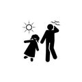 Parenting, child, walking icon. Element of positive parenting icon. Premium quality graphic design icon. Signs and symbols