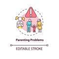 Parenting problem concept icon