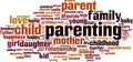 Parenting word cloud Royalty Free Stock Photo