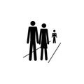 parents accompany children to school icon. Element of life married people illustration. Premium quality graphic design icon. Signs