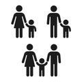 Parents and child icons Royalty Free Stock Photo