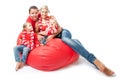 Parents and children cheer Polish team Royalty Free Stock Photo