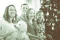 Parents and children happy to spend Christmas together Royalty Free Stock Photo