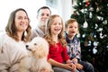 Parents and children happy to spend Christmas together Royalty Free Stock Photo