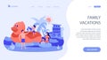 Family vacation concept landing page