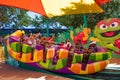 Parents and childs having fun at Slimey`s Slider in Sesame Street area at Seaworld in International Drive area 1