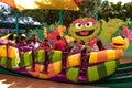 Parents and childs having fun at Slimey`s Slider in Sesame Street area at Seaworld in International Drive area 3