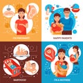 Parents Concept Icons Set