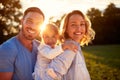 Parents with daughter together