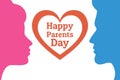 Parents Day - Annual holiday that celebrated on the Fourth Sunday in July in USA. Festive background with male and