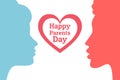 Parents Day. Happy same sex homosexual family concept. Festive background with female silhouettes for banner, card