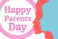 Parents Day. Happy same sex homosexual family concept. Festive background with female silhouettes for banner, card