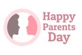 Parents Day - Holiday that celebrated on the Fourth Sunday in July in USA. Festive background with male and female