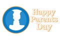 Parents Day - Holiday that celebrated on the Fourth Sunday in July in USA. Festive background with male and female
