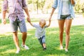 Parents having a walk with son.