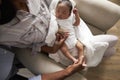 Parents Home From Hospital With Newborn Baby Royalty Free Stock Photo