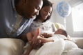 Parents Home From Hospital With Newborn Baby Royalty Free Stock Photo