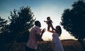 Parents and kid spending time Royalty Free Stock Photo