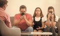 parents with kid talk to social worker. phone addicted mom dad and girl. life insurance