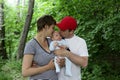 Parents kissing their baby Royalty Free Stock Photo