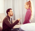 Parents lecturing daughter Royalty Free Stock Photo