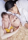 Parents with newborn baby