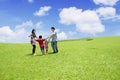 Parents plays with their children in park Royalty Free Stock Photo