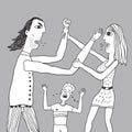 Parents quarrel illustration