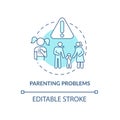 Parents quarreling concept icon