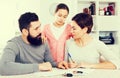 Parents signing papers for divorce Royalty Free Stock Photo