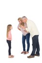 Parents telling off their bold daughter Royalty Free Stock Photo