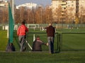 Parents Watching Football Game Royalty Free Stock Photo